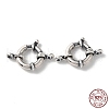925 Thailand Sterling Silver Large Spring Ring Clasps STER-D003-60C-AS-3