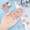 SUNNYCLUE 40Pcs 2 Colors Baking Painted Alloy Enamel Pendants ENAM-SC0003-14-3