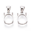 925 Sterling Silver Charms Claw Cabochon Settings STER-N016-44A-P-1
