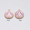 Initial Letter A~Z Alphabet Enamel Charms ENAM-X0018-04-2