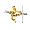 Retro Royal Style Stainless Steel with Cubic Zirconia Cuff Rings for Women FS-WG343E9-09-4