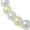 AB Color Round Acrylic Beaded Stretch Bracelets BJEW-JB10535-4