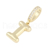 Brass Micro Pave Clear Cubic Zirconia Pendants KK-M289-01I-G-2