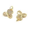 Brass Micro Pave Cubic Zirconia Pendants KK-C092-24D-G-2