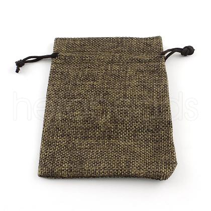 Burlap Packing Pouches Drawstring Bags ABAG-Q050-10x14-05-1