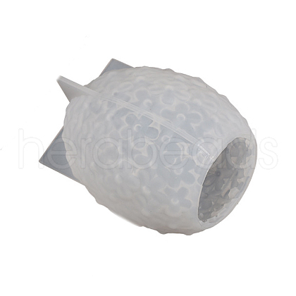 DIY Silicone Plumeria Flower Pattern Egg Candle Molds SIMO-PW0013-05B-1