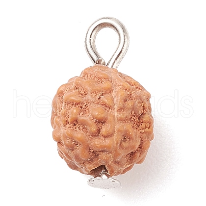 Undyed Natural Rudraksha Charms PALLOY-JF01583-1