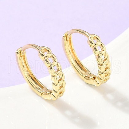 Hollow Square Brass Hoop Earrings EJEW-Z102-22G-1