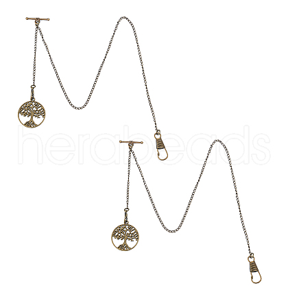 2Pcs Tibetan Style Tree of Life Alloy Pendant Decotations HJEW-FH00010-1