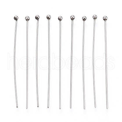 304 Stainless Steel Head Pins STAS-T065-40mm-20P-1