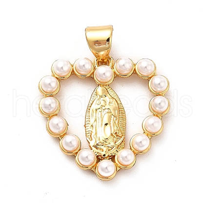 ABS Plastic Imitation Pearl Pendants KK-M235-16G-1