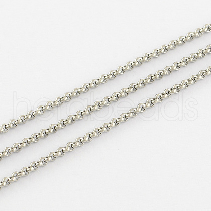 Tarnish Resistant Unwelded 304 Stainless Steel Rolo Chains CHS-R006-3mm-02-1