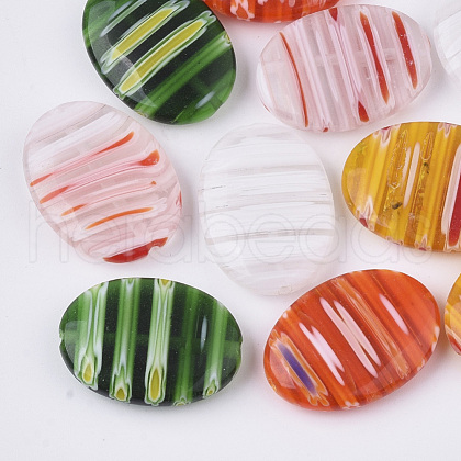 Handmade Millefiori Glass Beads LK-T001-04-1