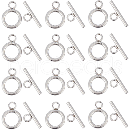 SUNNYCLUE 50Pcs 304 Stainless Steel Toggle Clasps STAS-SC0006-76-1