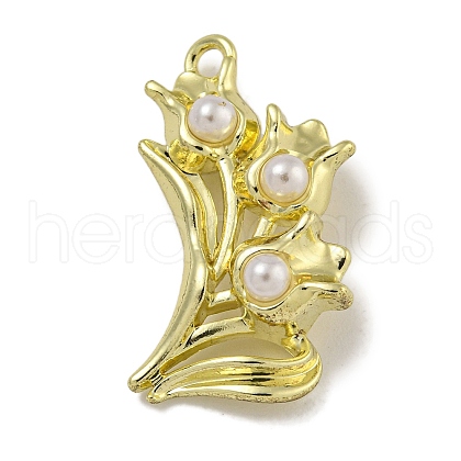 Alloy ABS Pearl Pendants PALLOY-F312-51G-03-1