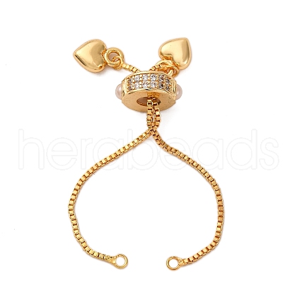 Brass Micro Pave Clear Cubic Zirconia Cord Ends KK-A214-33G-1