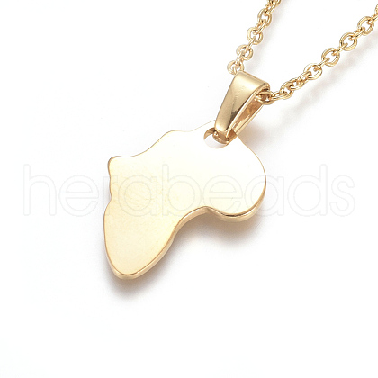 304 Stainless Steel Pendant Necklaces NJEW-F275-19G-1