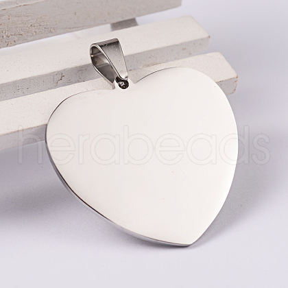 Tarnish Resistant 304 Stainless Steel Stamping Blank Tag Pendants STAS-F100-06-1