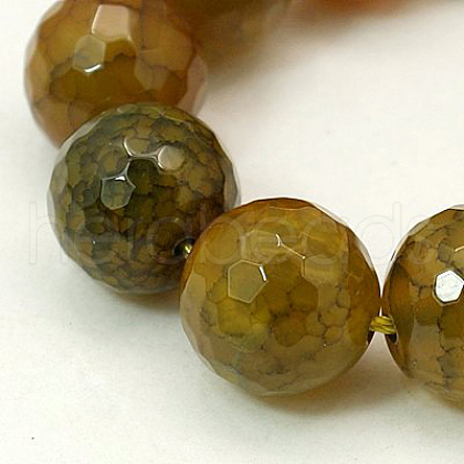 Dyed Natural Dragon Veins Agate Beads Strands G-C065-10mm-30-1