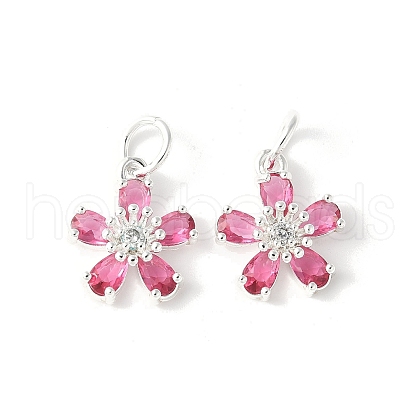Brass Micro Pave Cubic Zirconia Pendants KK-U067-03S-06-1