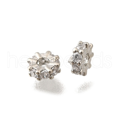 Brass Micro Pave Clear Cubic Zirconia Beads KK-K300-02A-P-1