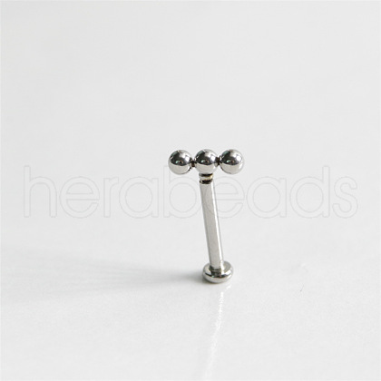 Stainless Steel Threadless Labrets Piercing Jewelry WGD2943-01-1