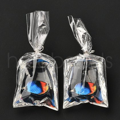Resin Pendants with Iron Jump Ring RESI-A015-03A-1
