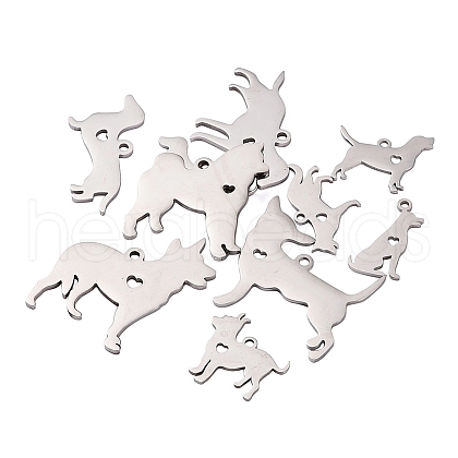 304 Stainless Steel Puppy Pendants STAS-CJ0001-128-1