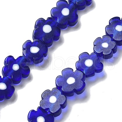Handmade Millefiori Lampwork Beads Strands LAMP-F035-09M-1