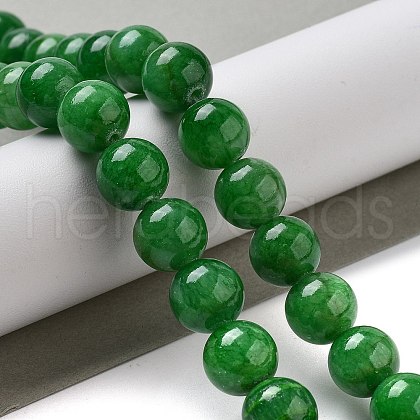 Natural Mashan Jade Round Beads Strands X-G-D263-10mm-XS13-1