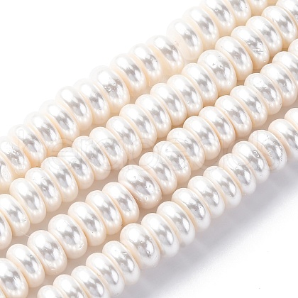 Electroplated Shell Pearl Beads Strands BSHE-Z009-11A-1