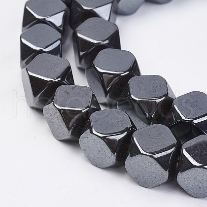 Non-magnetic Synthetic Hematite Beads Strands G-F396-19-10x10mm-1