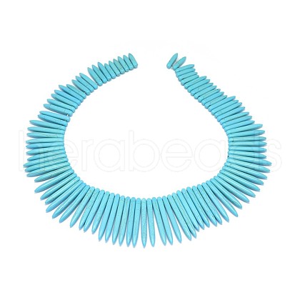 Synthetic Turquoise Graduated Spike Beads Strands G-F604-10E-1