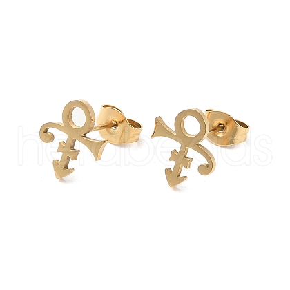 304 Stainless Steel Stud Earrings EJEW-K285-02G-1