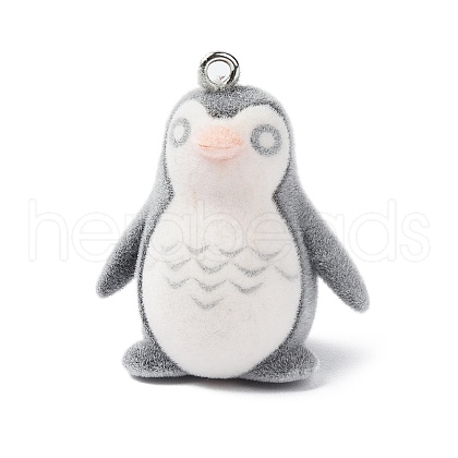 Flocky Opaque Resin Pendants RESI-G105-06D-1