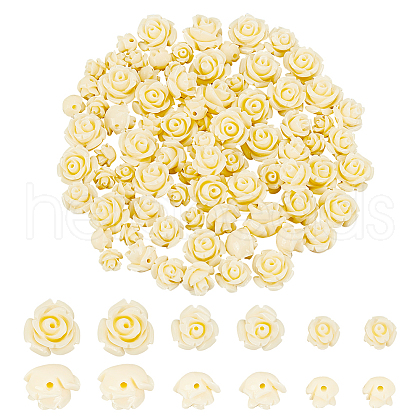 AHADERMAKER 90Pcs 3 Styles Dyed Synthetic Coral Beads CORA-GA0001-03-1