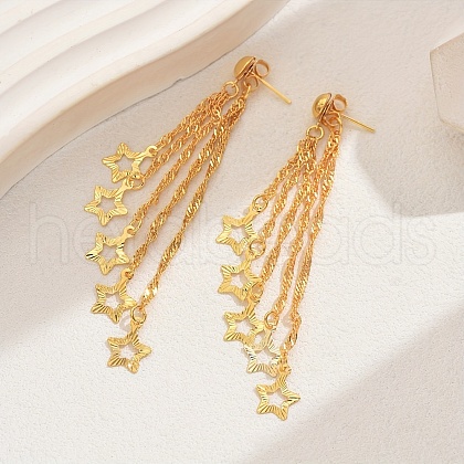 Brass Tassel Stud Earrings MD9290-1-1