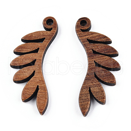 Natural Walnut Wood Pendants X-WOOD-T023-20-1