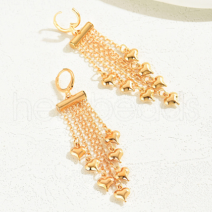 Fashionable Heart-shaped Tassel Earrings YX8817-1