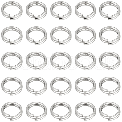 Beebeecraft 400Pcs 304 Stainless Steel Split Rings STAS-BBC0006-16A-1