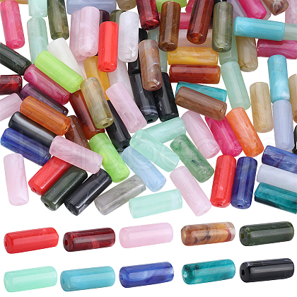SOFPLATE 100Pcs Imitation Gemstone Acrylic Beads OACR-SP0001-05D-1