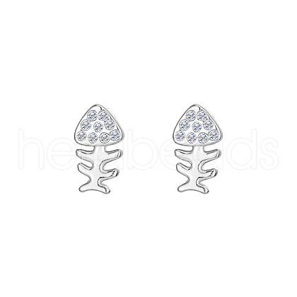 Cute Stainless Steel Fish Stud Earrings for Women UW5406-2-1