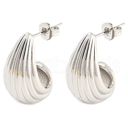 Rack Plating Brass Teardrop Dangle Stud Earrings EJEW-K245-36P-1