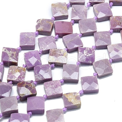 Natural Lepidolite Beads Strands G-G106-H05-02-1