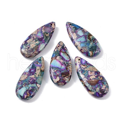 Dyed Synthetic Imperial Jasper Pendants G-P529-07C-1