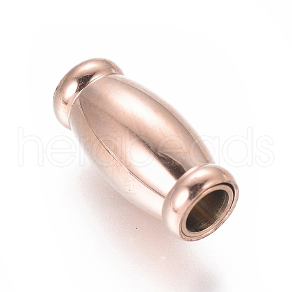 304 Stainless Steel Magnetic Clasps with Glue-in Ends STAS-G203-04RG-A-1