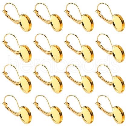 10Pcs Brass Leverback Earring Findings KK-YW0002-21G-1