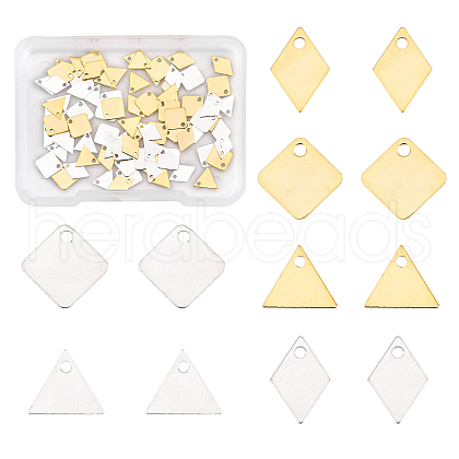 SUPERFINDINGS 84Pcs 6 Style Brass Charms KK-FH0002-63-1
