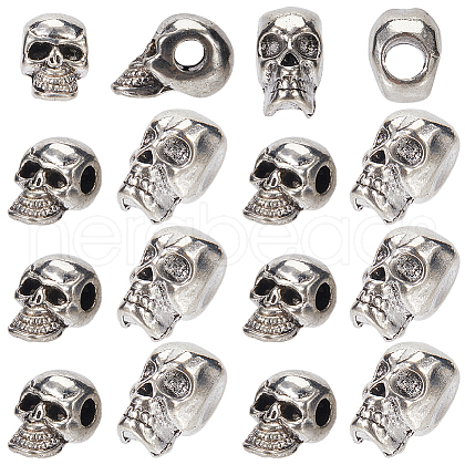 SUNNYCLUE 60Pcs 2 Styles Zinc Alloy European Beads FIND-SC0012-29-1