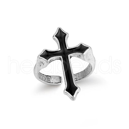 Cross Alloy Enamel Open Cuff Rings for Men FS-WGB4F7F-01-1